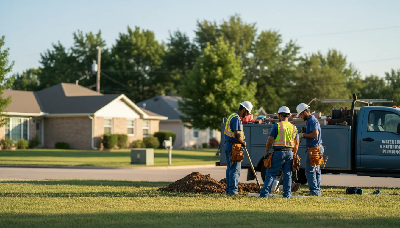 Residential water line and bathroom plumbing service in El Campo, TX